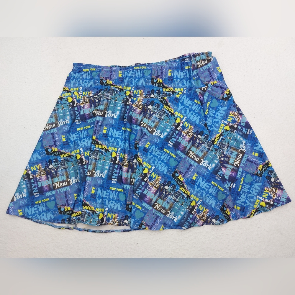 Sparkle Skort Skirt Womens Size 3XL - NEW York Blue Pattern Athletic Stretch